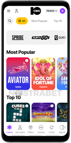 10cric android app casino games