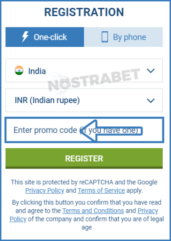 1xbet bonus code enter india