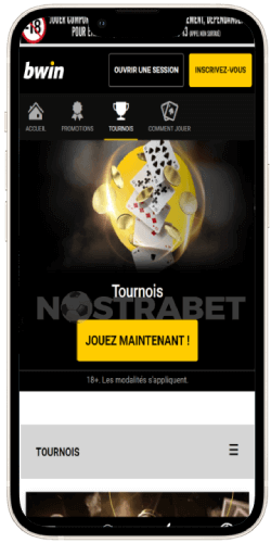 tournois de poker de l'application bwin ios