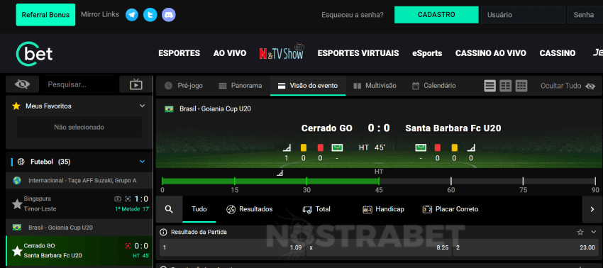 apostas ao vivo cbet