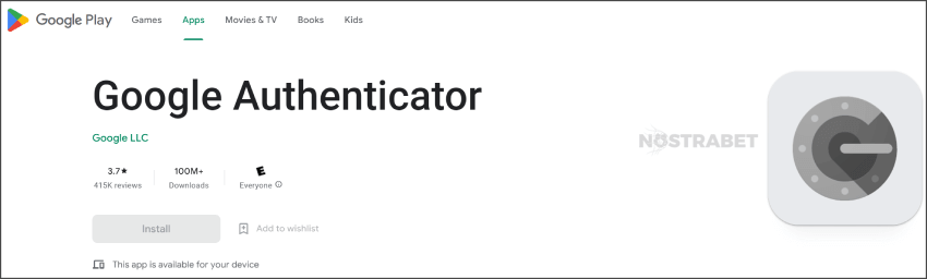 google authenticator at google play