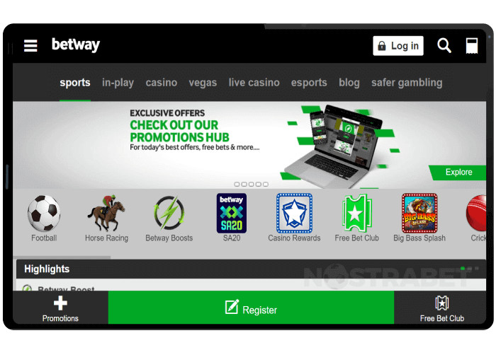 mobile website version of betway