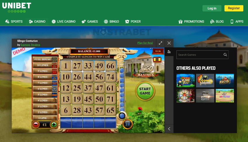 Unibet Slingo Centurion Slot